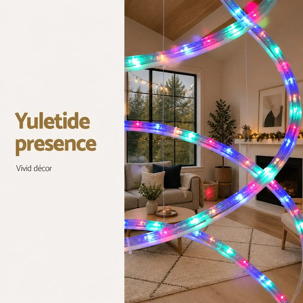 Christmas Tree Solar Motif LED Lights 2.4M Outdoor Indoor Decoration