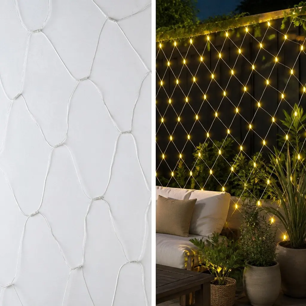 LED Net Lights Warm White Outdoor 4m x 6m Christmas Decoration