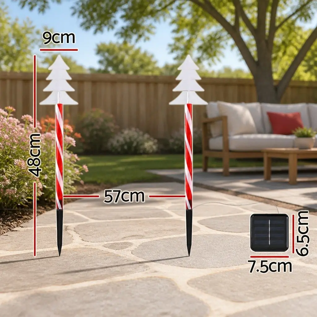 Christmas Path Ground Lights 5 PCS 25 LED Garden Outdoor Decorations Solar