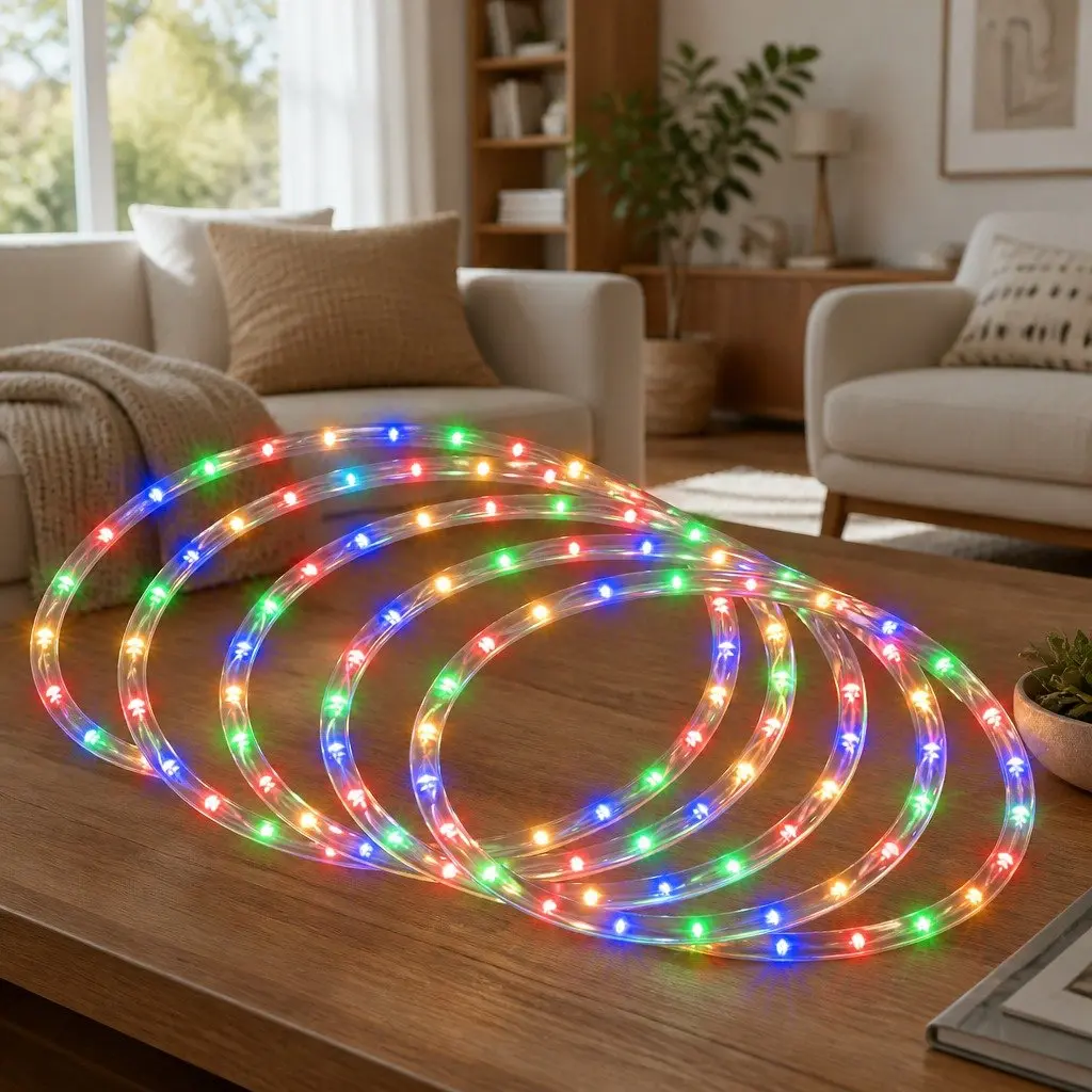 Christmas Rope Lights 20M 600 Multicolour LED String Decorations Indoor Outdoor