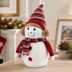 Friendly Christmas Snowman Plush Ornament for Your Home