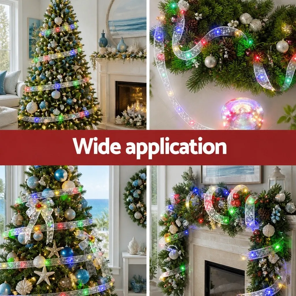 Christmas Lights Multicolour 20M 200 LED Ribbon String Indoor Outdoor Decoration