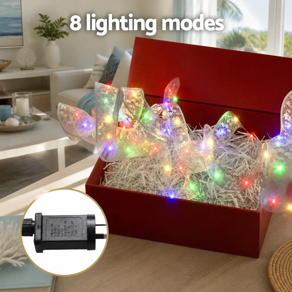Christmas Lights Multicolour 20M 200 LED Ribbon String Indoor Outdoor Decoration