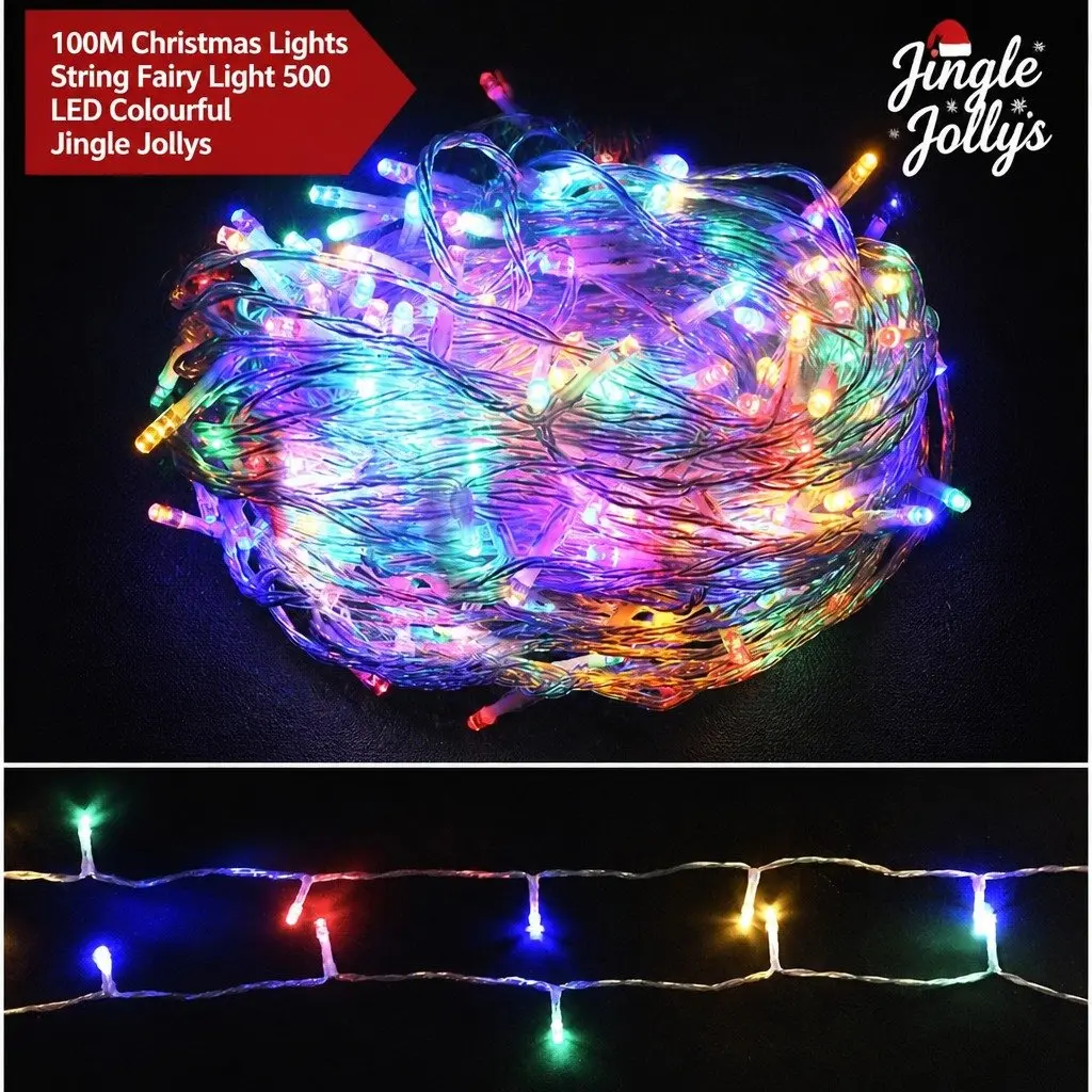 Christmas String Lights Multi-Coloured 50M 500 LED Indoor Outdoor
