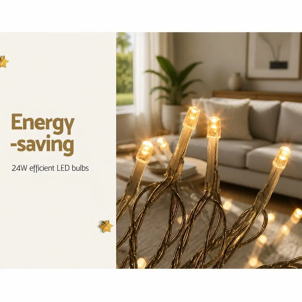 String Lights Warm White 100M 500 LED for Christmas Outdoor Indoor Decoration