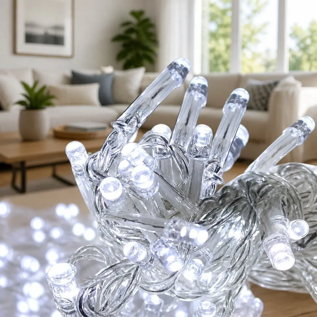 100M String Lights 500 LED Cool White Outdoor Indoor