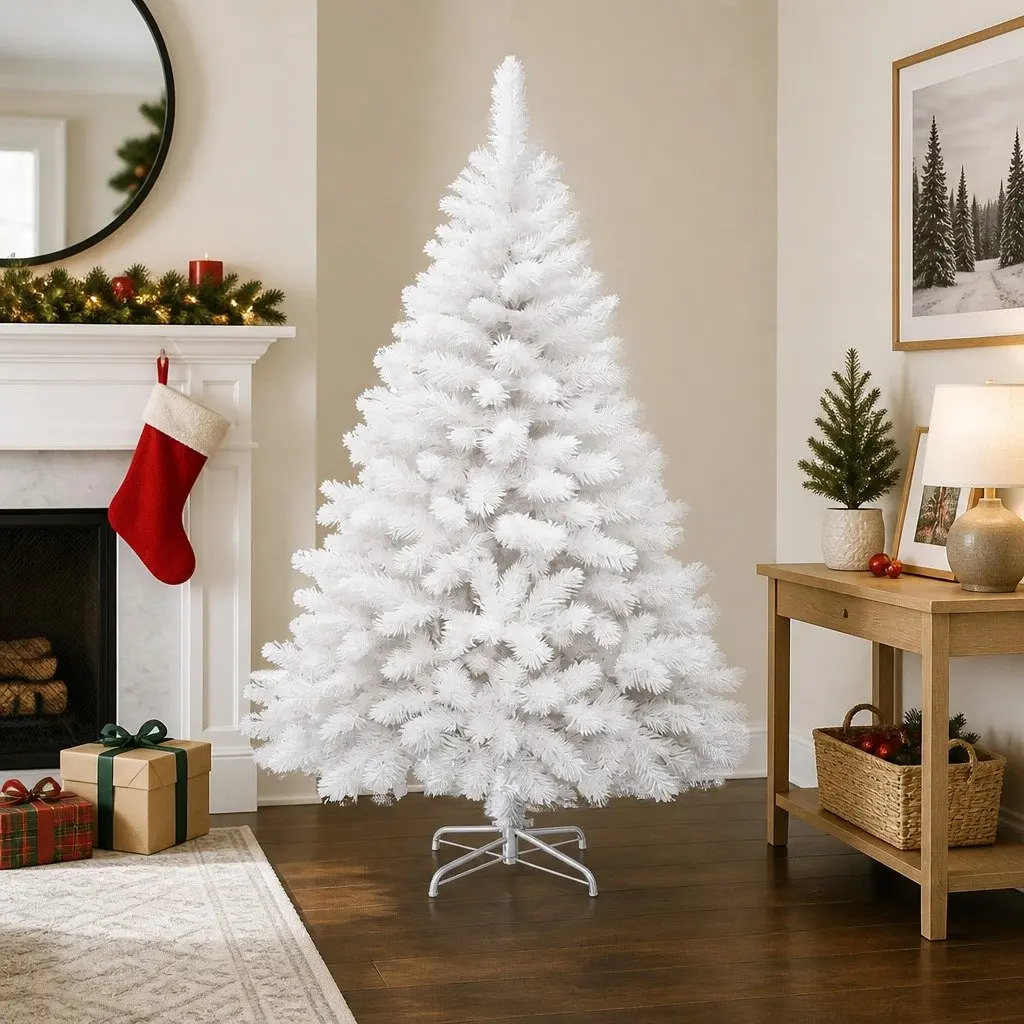 White Christmas Tree 1.8M 670 Tips Festive Decoration Indoor Outdoor Display