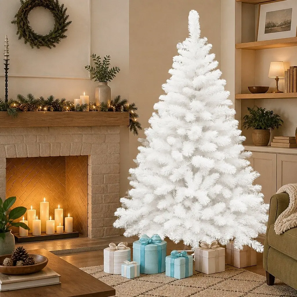 White Christmas Tree 1.8M 670 Tips Festive Decoration Indoor Outdoor Display