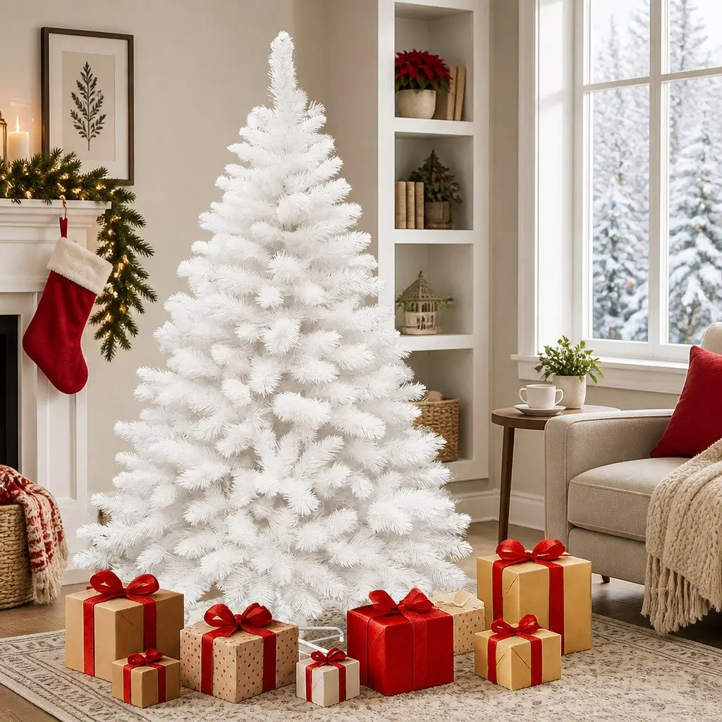 White Christmas Tree 1.8M 670 Tips Festive Decoration Indoor Outdoor Display