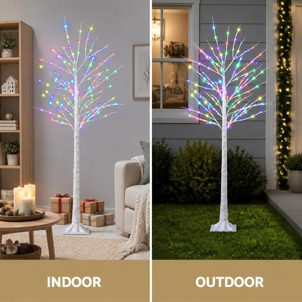 Christmas Tree Pre-lit 1.7M 120 RGB LED Lights Remote Control Indoor Outdoor