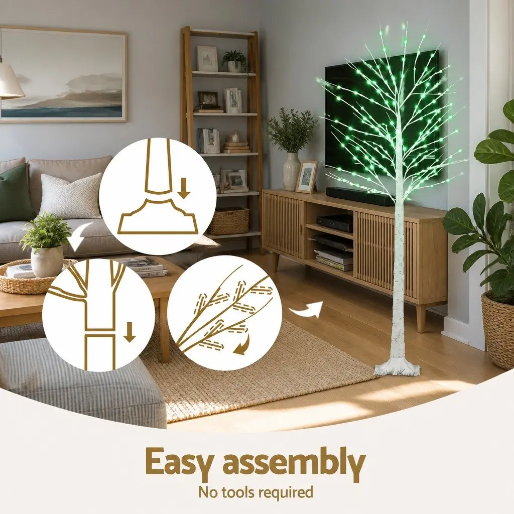 Christmas Tree Pre-lit 1.7M 120 RGB LED Lights Remote Control Indoor Outdoor