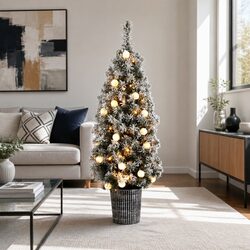 Invite Cheer with a 1.2M Christmas Potted Tree