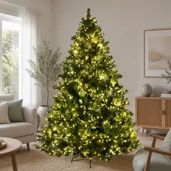 Christmas Tree 1.8M Pre-lit Outdoor Decoration 1980 Warm White LEDs 8 Light