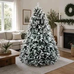 Your Perfect 8FT Snow Flocked Christmas Tree Awaits