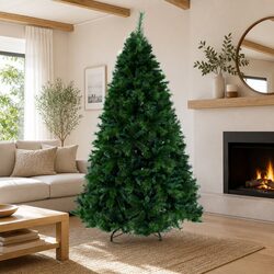 Friendly 2.4M Green Christmas Tree with Metal Base