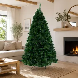 Friendly 2.4M Green Christmas Tree with Metal Base