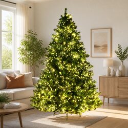 Your Friendly 8FT Pre-lit Christmas Tree with LEDs