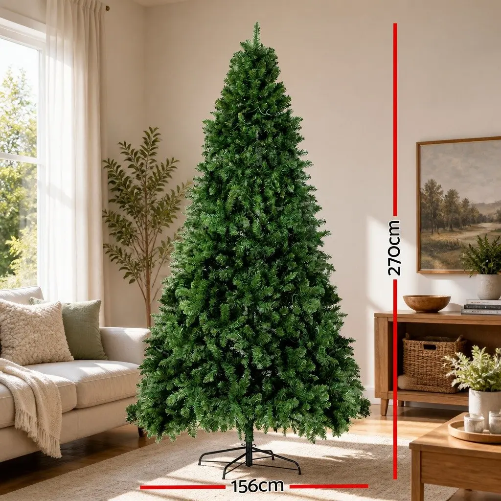 Pre-lit Christmas Tree Green 2.7M 9FT 2590 Tips Warm White LED