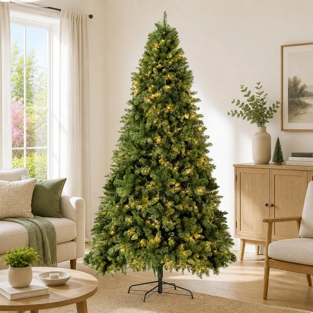 Pre-lit Christmas Tree Green 2.7M 9FT 2590 Tips Warm White LED