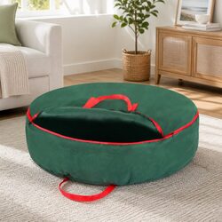 Friendly Christmas Garland Wreath Storage Bag 90cm Green