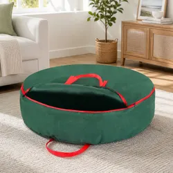 Friendly Christmas Garland Wreath Storage Bag 90cm Green