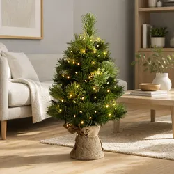 60cm Green Mini Christmas Tree with 50 LEDs and Modes