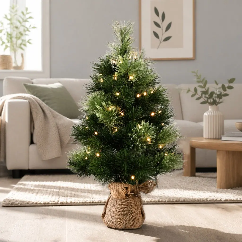 Mini Christmas Tree LED 60CM Tabletop Green 8 Light Modes