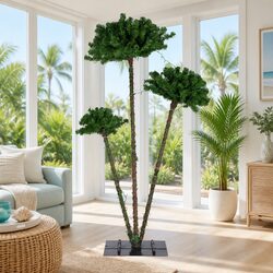 Christmas Palm Tree 3-in-1 LED Tropical Xmas Decor Holiday Indoor Outdoor 1.2m