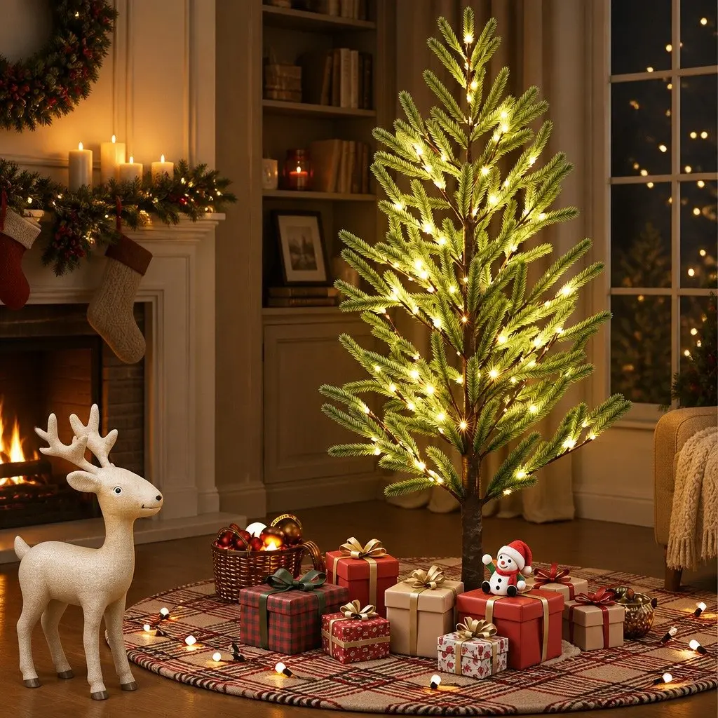 Pre-lit LED Christmas Tree Green 1.8M with 8 Light Modes