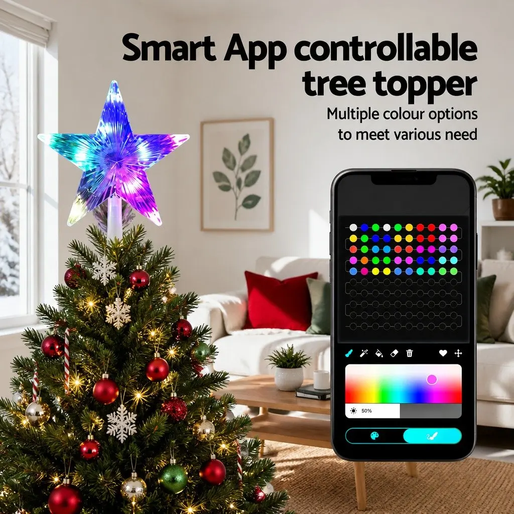 Christmas Tree Topper Star with App Control