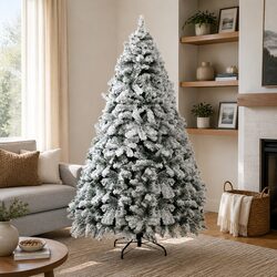 Your 1.8m Snow Flocked Christmas Tree Awaits—468 Tips