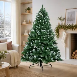 Friendly 7FT Snowy Christmas Tree for Your Home