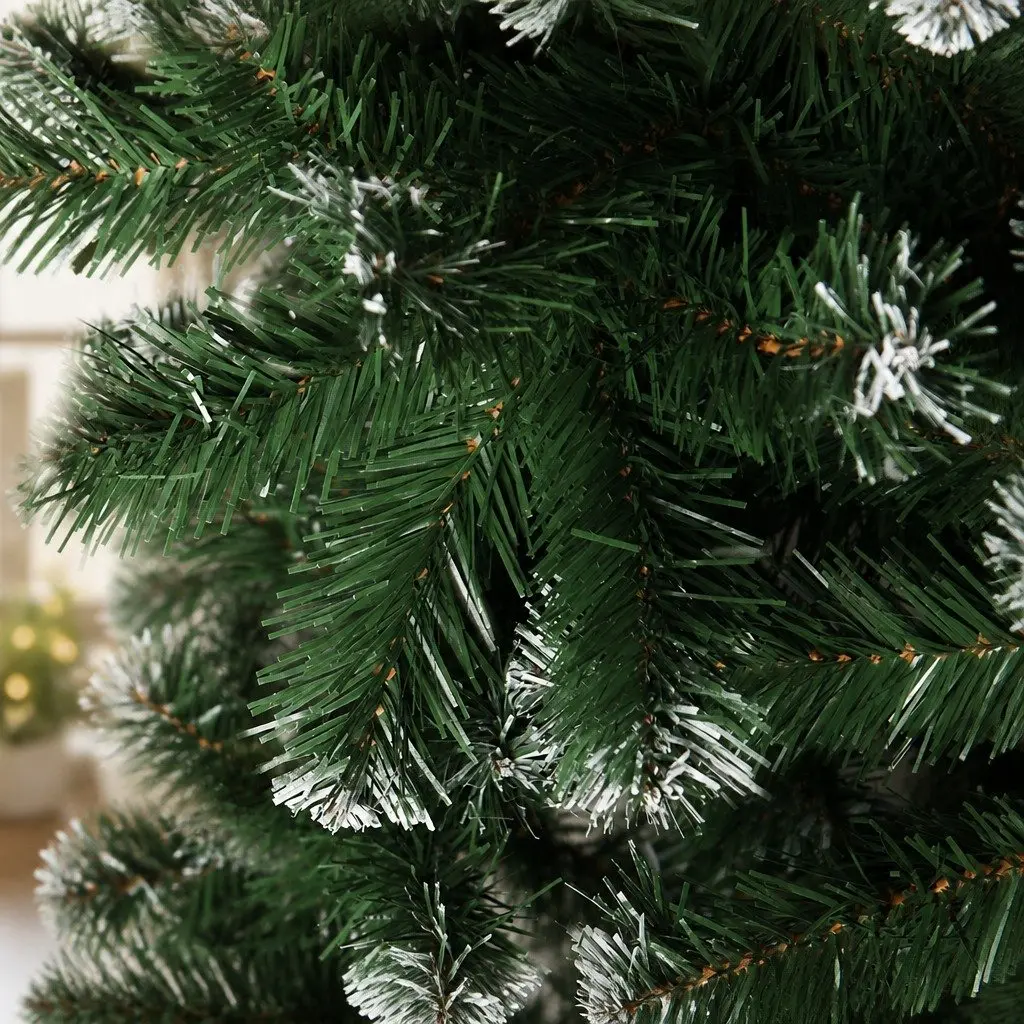 7FT Christmas Tree Snowy Fir 905 PVC Tips Indoor Holiday Decoration