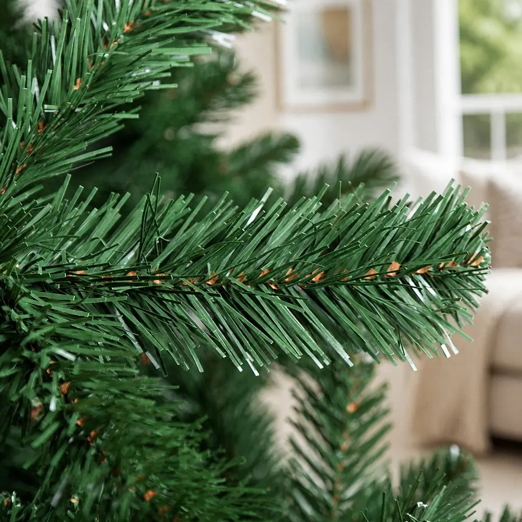 Green Christmas Tree 2.4m Artificial Xmas Tree 1225 Tips Metal Stand Home Decor