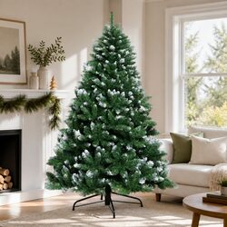 Friendly 8FT Snow Frosted Christmas Tree for Your Family