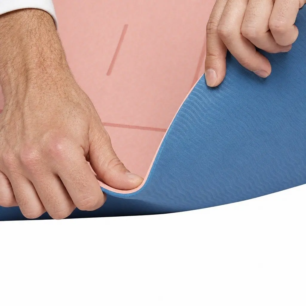Yoga Mat with Alignment Lines
