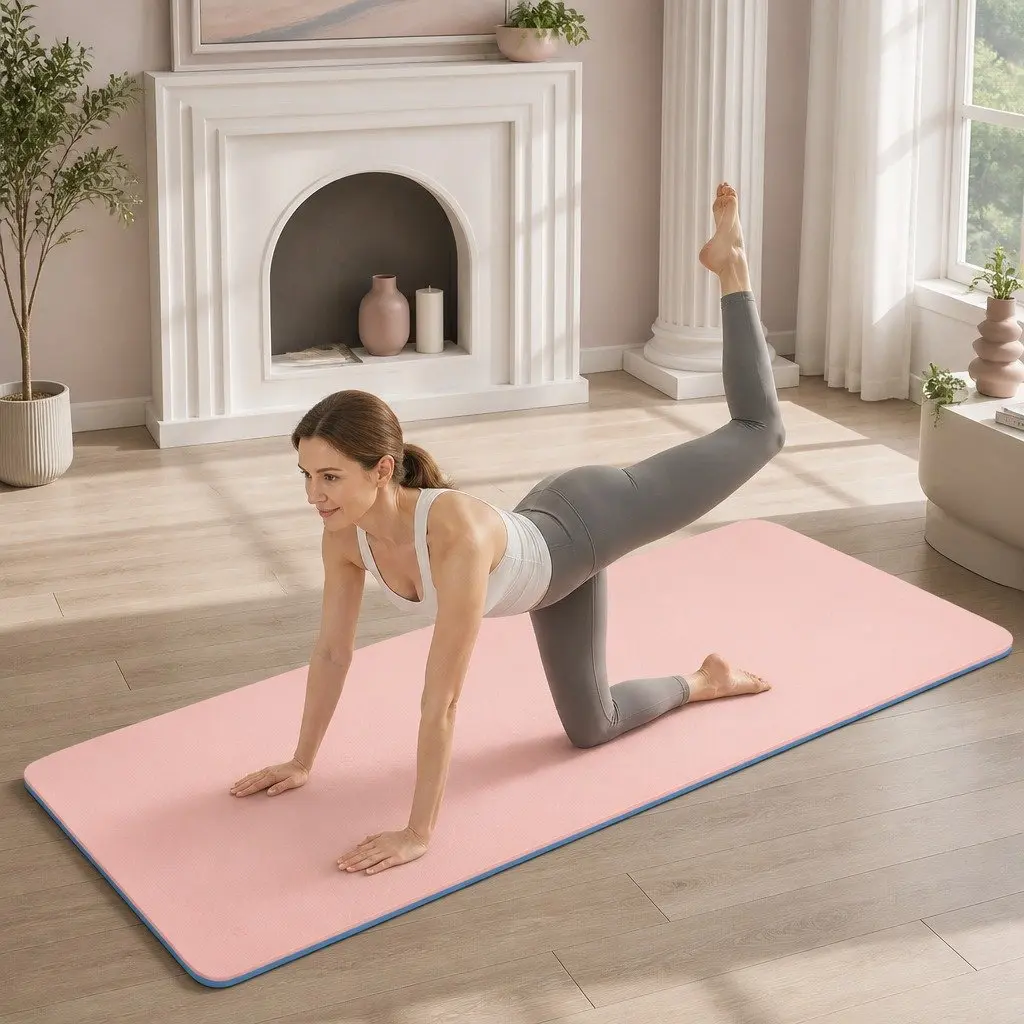 Yoga Mat with Alignment Lines