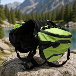 Dog Backpack Harness Yellow Large Padded Handle Reflective Pet Outdoor Walking