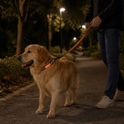 Heavy Duty Reflective Dog Collar Safety Lock Mechanism Stainless Steel O Ring