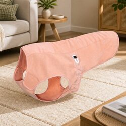Dog Winter Coat Antibacterial Dusty Pink XL Pet Apparel Cold Weather Jacket