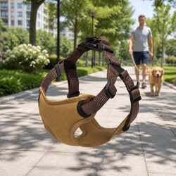 Dog Harness Adjustable Multi-Point Attachment Control Pet Walking Driving Car