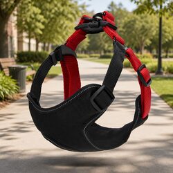Dog Harness Adjustable Multi-Colour Red Medium Pet Safety Control Leash