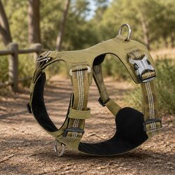 Lightweight Reflective No Pull Dog Harness XS Army Green Pet Walking