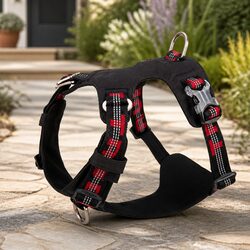 Lightweight Reflective No Pull Dog Harness XS Black Secure Pet Walking Gear