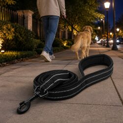 Reflective Nylon Dog Leash 2m Lead Pet Walking Training Outdoor Safety