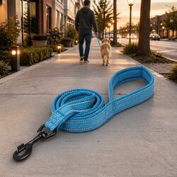 Reflective Dog Leash 2m Nylon Lead with Swivel Hook Large Dogs Walking Pet