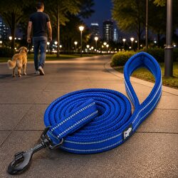 Reflective Dog Leash 2m Pet Lead Nylon XS Lightweight Swivel Hook Night Walking