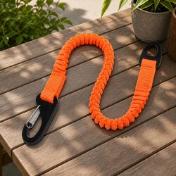 Bungee Leash Extension Orange M Pet Walking Attachment Shock Absorbing Control
