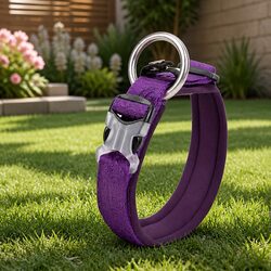 Dog Collar 2XL Purple Reflective Active Puppy Lead Attachment Secure Pet