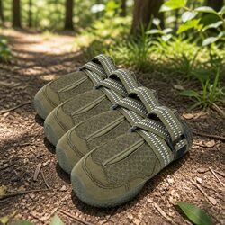 Dog Shoes Weatherproof Booties Reflective Velcro Strap Paw Protection Outdoor